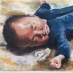 著者の次男の乳児の頃の肖像画