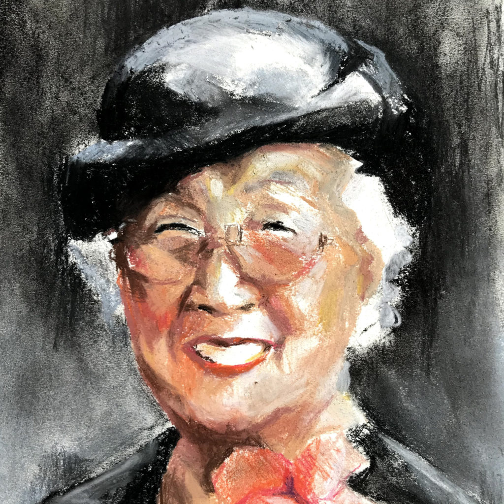 狩野派の末裔である義祖母を描いた肖像画