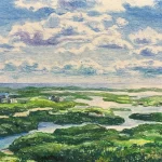 三重県志摩市にある横山から眺めたリアス海岸と英虞湾の様子